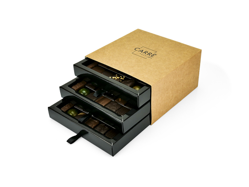 Coffret de Chocolats - Boîte de 70 Carrés de Chocolat Blanc à la Vanille à  Déguster ou Offrir - 100% Pur Beurre de Cacao - Fabriqué en France - 350 Gr  : : Epicerie